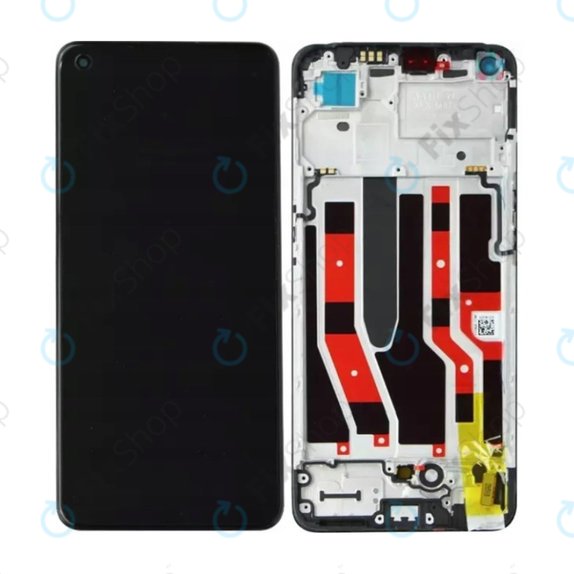 Oppo Reno 7 Lite - LCD zaslon + steklo na dotik + okvir (Cosmic Black) OLED