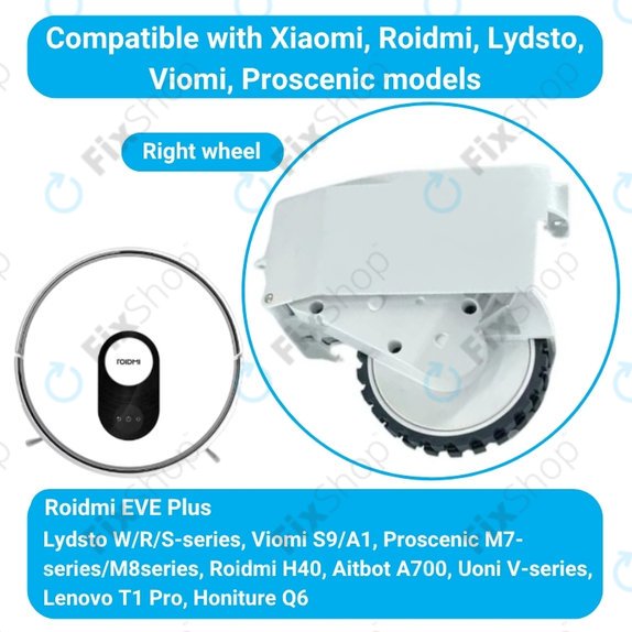 Roidmi EVE Plus - Kolo z Motorjem (Desno) (Bela)