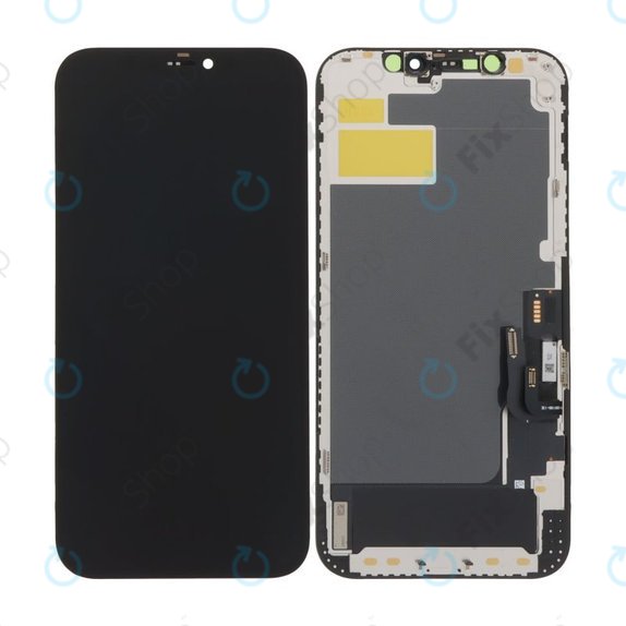 Zaslon Soft OLED za iPhone 12, 12 Pro, Steklo na dotik z okvirjem, DIAGNOSTIC