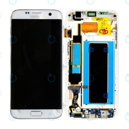 Samsung Galaxy S7 Edge G935F - LCD zaslon + steklo na dotik + okvir (White) - GH97-18533D, GH97-18594D, GH97-18767D Genuine Service Pack