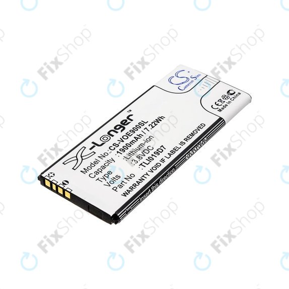 Baterija za Alcatel 1 Dual Sim, TCL 5033, Vodafone VFD, Telstra, 1900mAh, Li-Ion, 3.8V, TLI019D7, HQ
