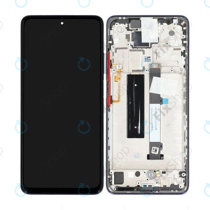 Xiaomi Mi 10T Lite 5G - LCD zaslon + steklo na dotik + okvir (Atlantic Blue) - 5600030J1700, 5600090J1700 Genuine Service Pack