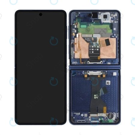 Samsung Galaxy Z Flip 7 F766B - LCD zaslon + steklo na dotik + okvir (Blue Shadow) - GH82-37581A Genuine Service Pack
