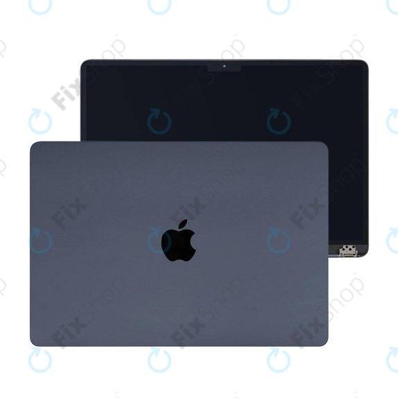 LCD zaslon za MacBook Air 15", A3114 (2024), s sprednjim steklom in pokrovom, Midnight, 661-40262, Genuine Apple