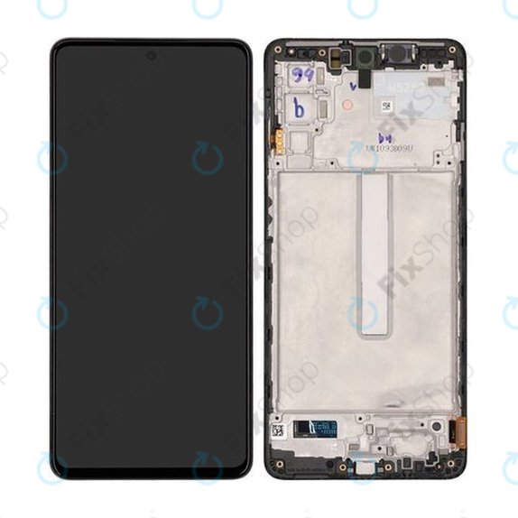 Samsung Galaxy M52 5G M526B - LCD zaslon + steklo na dotik + okvir (Black) - GH82-27091A, GH82-27094A Genuine Service Pack
