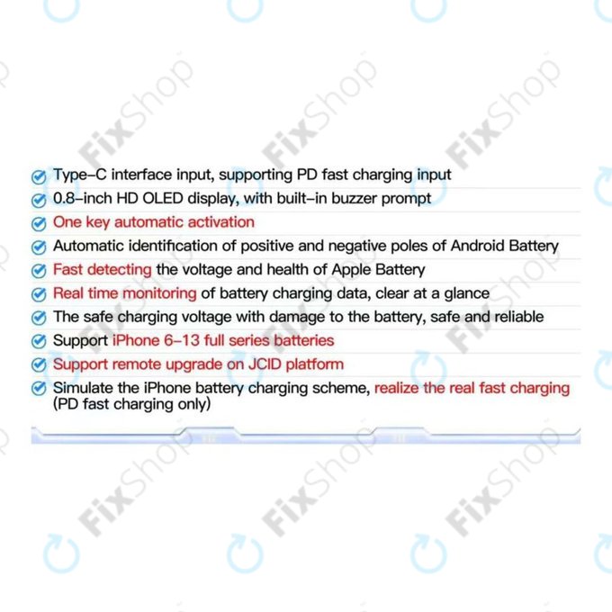 JC BT01 - Plošča za polnjenje baterij (iPhone 6 - 13 Pro Max)