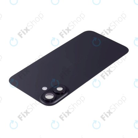 Apple iPhone 16 - Steklo zadnjega ohišja + Leča kamere + Kovinska plošča + Magsafe magnet (Black)