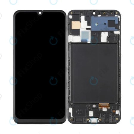 Samsung Galaxy A50 A505F - LCD zaslon + steklo na dotik + okvir (Black) OLED