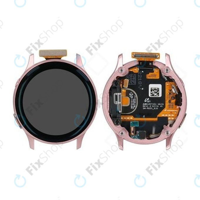 Samsung Galaxy Watch Active 2 40mm R830, R835 - LCD zaslon + steklo na dotik + okvir (Gold) - GH82-21104B Genuine Service Pack