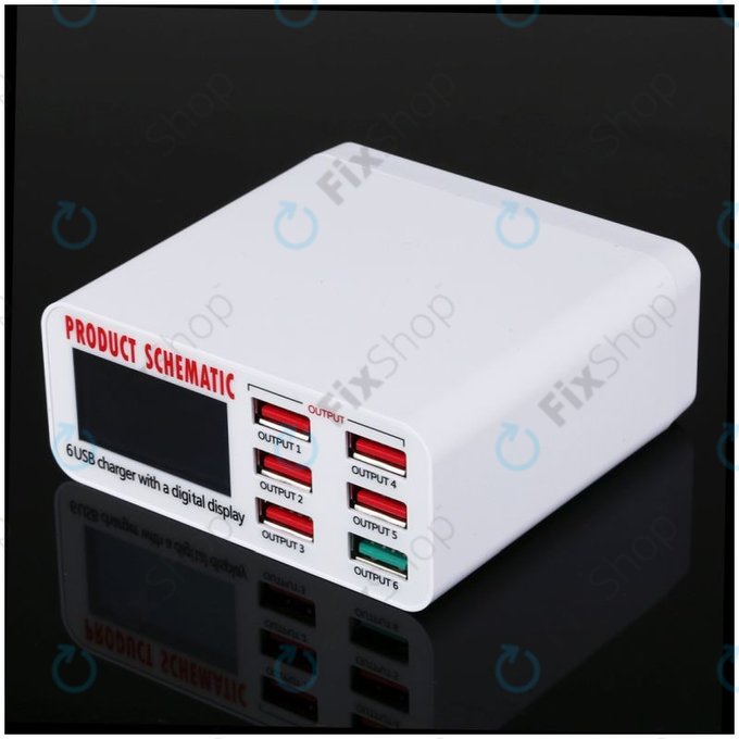 Product Schematic 896 - Servisna polnilna postaja USB z USB 3.0