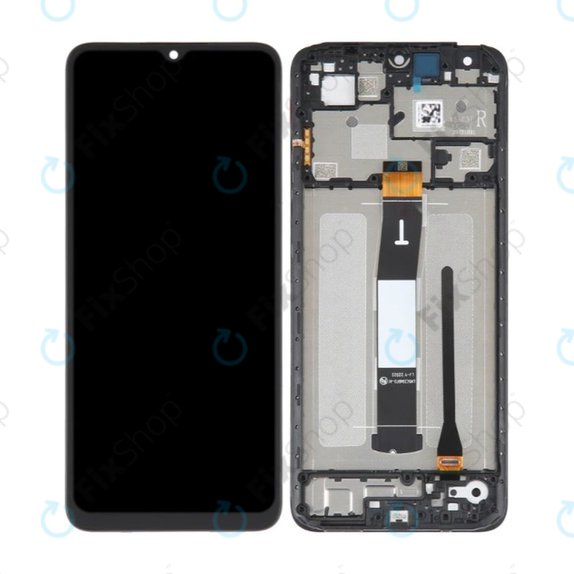 Xiaomi Redmi 12C 22120RN86G 22126RN91Y - LCD zaslon + steklo na dotik + okvir (Black) TFT