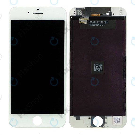 Zaslon za iPhone 6, White, Steklo na dotik z okvirjem, Refurbished