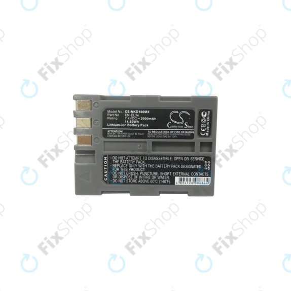 Nikon D50, D70, D80, D90, D100, D200, D300, D700, D900 - Baterija EN-EL3e Li-Ion 2000mAh HQ