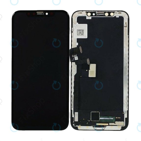 Zaslon In-Cell za iPhone XS Max, Steklo na dotik z okvirjem, FixPremium