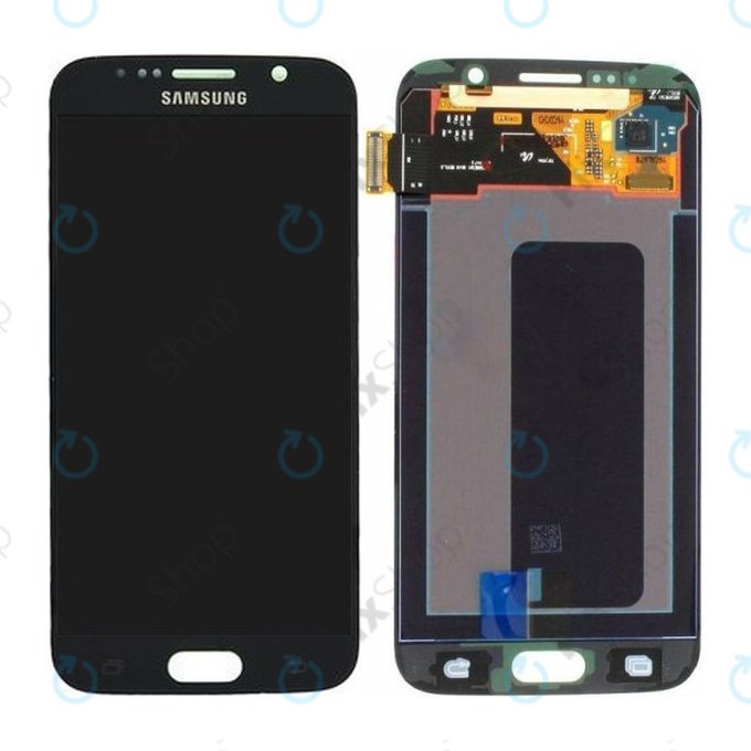 Samsung Galaxy S6 G920F - LCD zaslon + steklo na dotik (Black Sapphire) - GH97-17260A Genuine Service Pack
