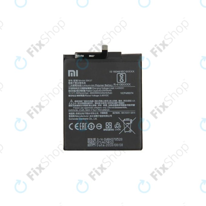 Xiaomi Redmi 6, 6A - Baterija BN37 3000mAh - 46BN37W02093, 46BN37A06003 Genuine Service Pack