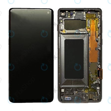Samsung Galaxy S10 G973F - LCD zaslon + steklo na dotik + okvir (Prism Black) OLED