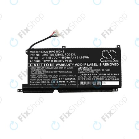 Baterija za HP Pavilion Gaming 15,16, Spectre X360 15, 4500mAh, Li-Pol, 11.55V, 3ICP6/60/72, HQ