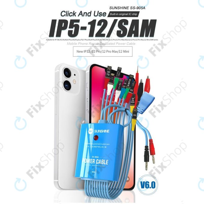 SunShine SS-905A - Komplet napajalnih kablov (iPhone 5S - 12 Pro Max, Samsung)