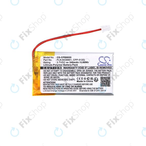 Baterija za Plantronics, Avaya, 240mAh, Li-Pol, 3.7V, 65358-01, HQ