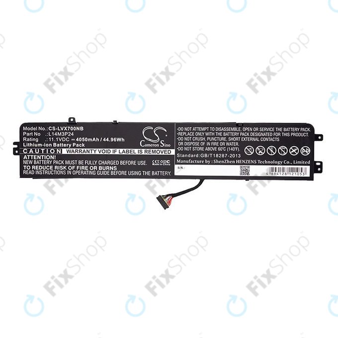 Baterija za Lenovo Ideapad 700, Legion Y520, R720, 4050mAh, Li-Ion, 11.1V, L14M3P24, HQ