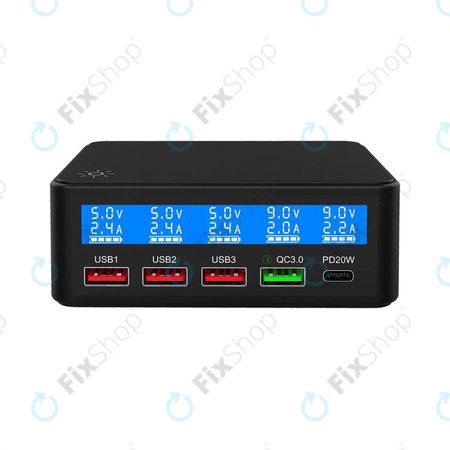 FixPremium - servisna polnilna postaja USB z USB 3.0 in USB-C