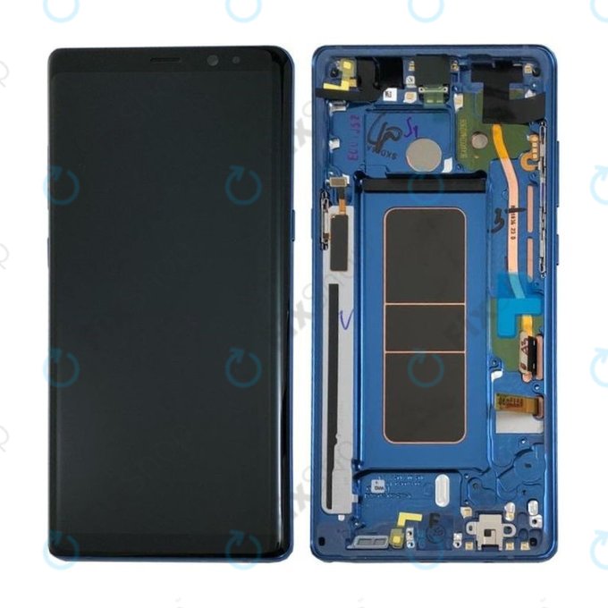 Samsung Galaxy Note 8 N950F - LCD zaslon + steklo na dotik + okvir (Deep Sea Blue) - GH97-21065B, GH97-21066B Genuine Service Pack