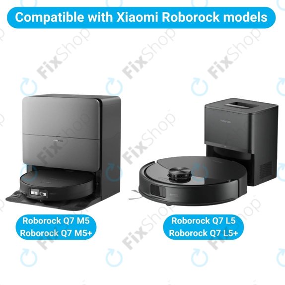 Komplet nadomestnih delov za Xiaomi Roborock Q7 M5, Q7 M5+, Q7 L5, Q7 L5+ (1x Glavna krtača, 2x Filter, 2x Stranska krtača)