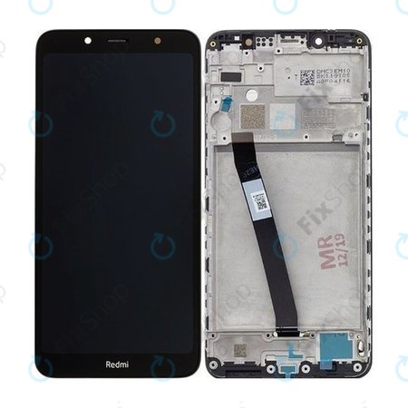 Xiaomi Redmi 7A - LCD zaslon + steklo na dotik + okvir (Matte Black) - 560610127000, 560610122000 Genuine Service Pack