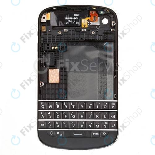 Blackberry Q10 - LCD zaslon + steklo na dotik + okvir (White) TFT