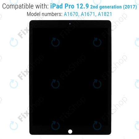 Apple iPad Pro 12.9 (2nd Gen 2017) - LCD zaslon + steklo na dotik + IC modul (Black) Refurbished