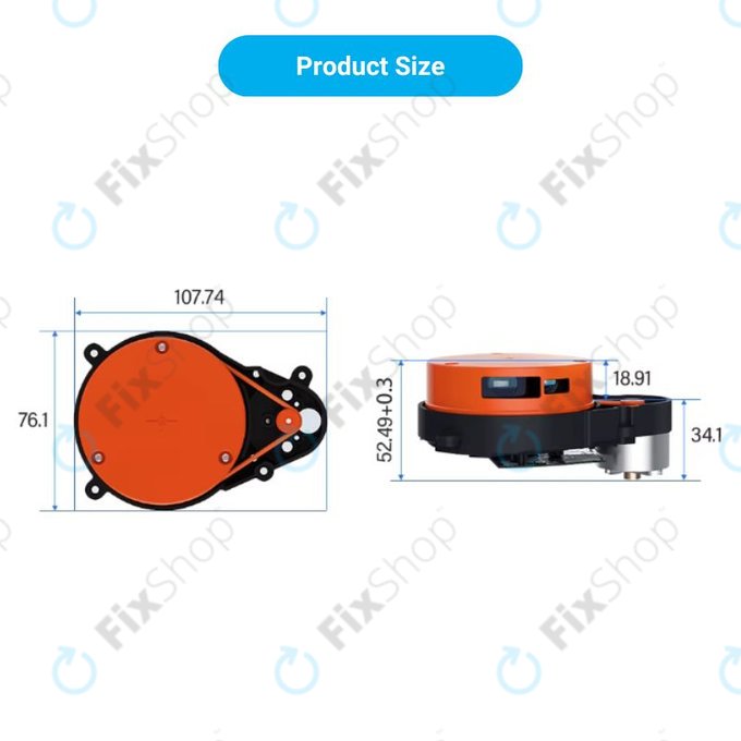 Xiaomi Roborock S4 Max, S5, S5 Max, S6, S6 MaxV, S6 Pure, S7, Mijia 1S - Laserski senzor razdalje