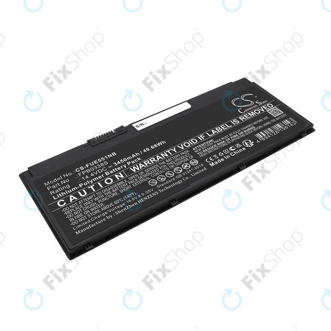 Baterija za Fujitsu Lifebook E4411, E448, E458, 3450mAh, Li-Pol, 14.4V, FPB0338S, HQ