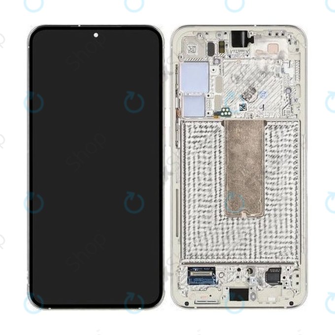 Samsung Galaxy S23 Plus S916B - LCD zaslon + steklo na dotik + okvir (Cream) - GH82-30478B, GH82-30476B, GH82-30477B Genuine Service Pack