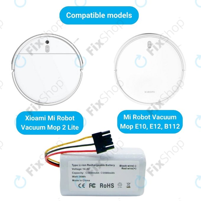 Xioami Mi Robot Vacuum Mop 2 Lite, E10 - Baterija N011-4S1P Li-Ion 14.4V 2600mAh