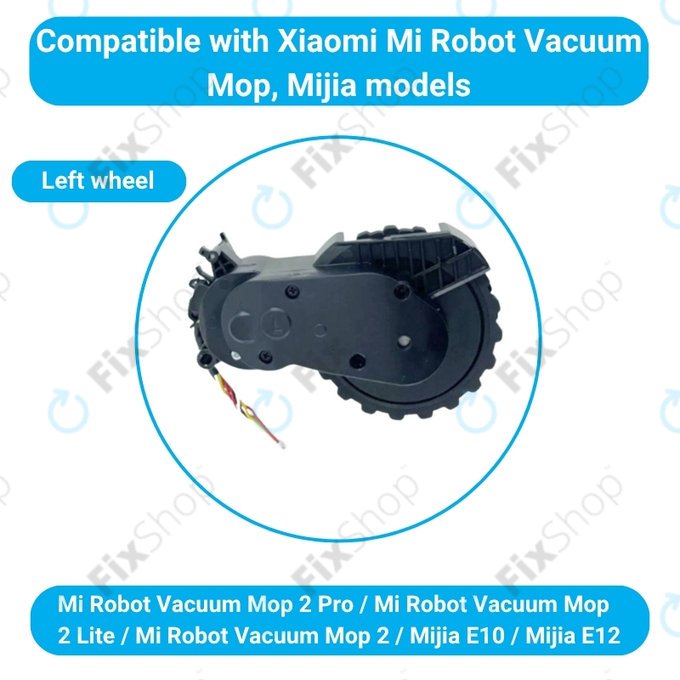 Xiaomi Mijia E10, E12, Mi Robot Vacuum Mop 2 Lite, 2 Pro - Kolo z Motorjem (Levo) (Črna)