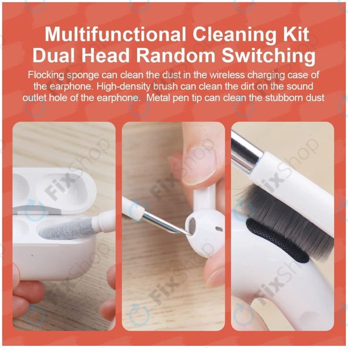 Večnamenska čistilna krtača + čistilno pero + izvleček ključev