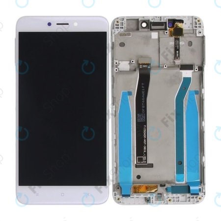 Xiaomi Redmi 4X - LCD zaslon + steklo na dotik + okvir (White) TFT