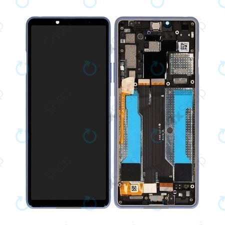 Sony Xperia 10 III - LCD zaslon + steklo na dotik + okvir (Blue) - A5034094A Genuine Service Pack