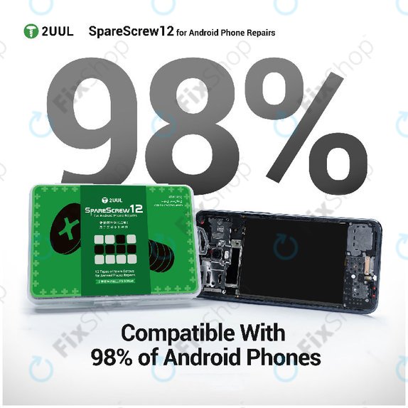 Set Phillips vijakov za popravilo Android naprav, 2UUL SC12, 1200 kos/pakiranje
