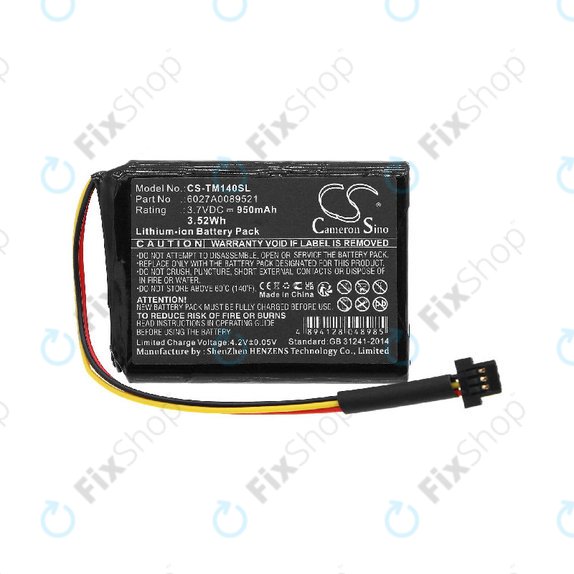 Baterija za TomTom One 140, Go 500, 950mAh, Li-ion, 3.7V, P2, HQ