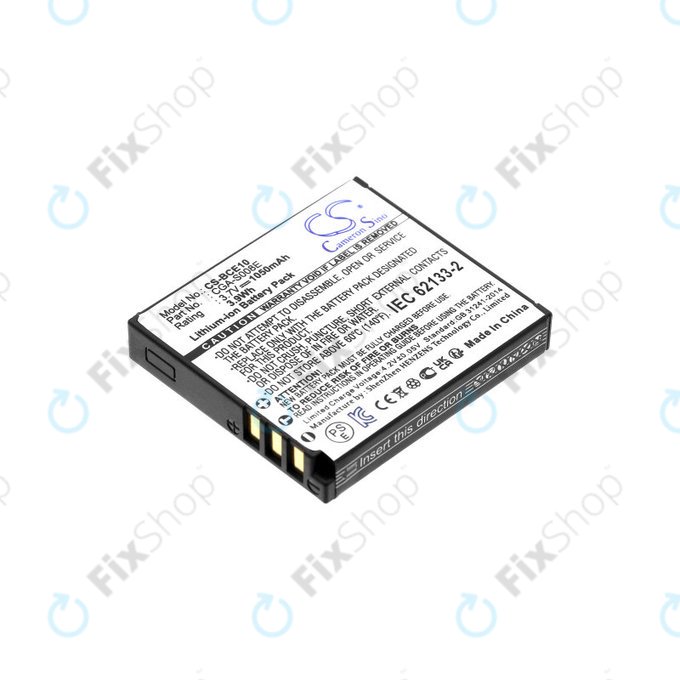 Baterija za Panasonic Lumix DMC, 1050mAh, Li-Ion, 3.7V, DMW-BCE10, HQ