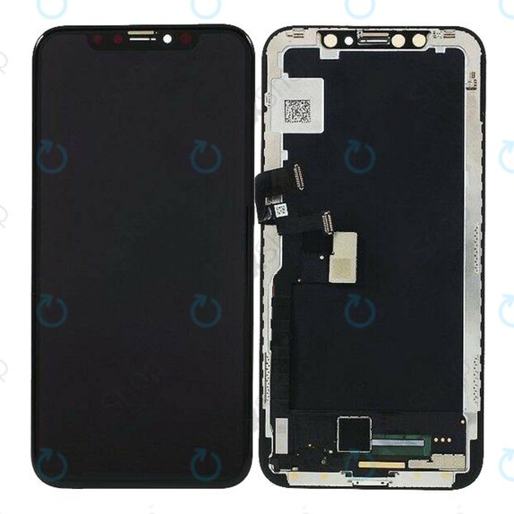 Zaslon Hard OLED za iPhone XS Max, Steklo na dotik z okvirjem, FixPremium