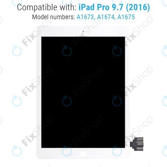 Apple iPad Pro 9.7 (2016) - LCD zaslon + steklo na dotik (White) TFT
