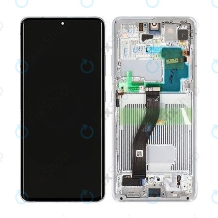 Samsung Galaxy S21 Ultra G998B - LCD zaslon + steklo na dotik + okvir (Phantom Silver) - GH82-24589B, GH82-26035B, GH82-26036B Genuine Service Pack