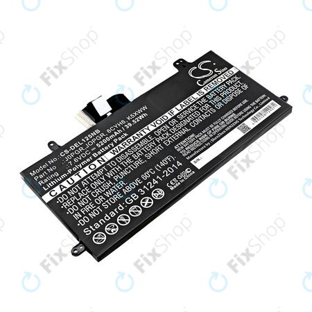 Baterija za Dell Latitude 5290, Latitude 12 5285, 5200mAh, Li-Pol, 7.6V, J0PGR, HQ