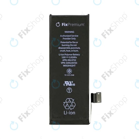 Baterija za iPhone 5S, 1560mAh, FixPremium
