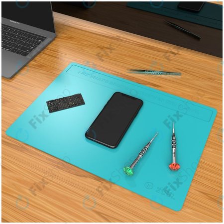 2UUL - ESD antistatična silikonska podloga, odporna na vročino - 40 x 28 cm (modra)