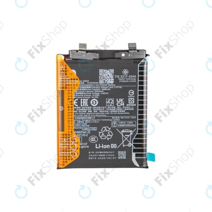 Baterija za Xiaomi 13T Pro, 5000mAh, BM5S, 1330103000035B, Genuine Service Pack