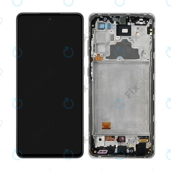 Samsung Galaxy A72 A725F, A726B - LCD zaslon + steklo na dotik + okvir (Black) OLED